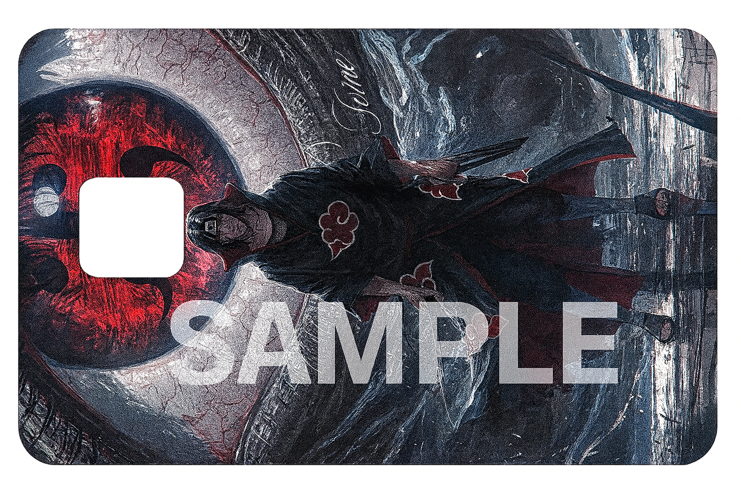 Crimson Eye Rogue Ninja Credit Card Sticker