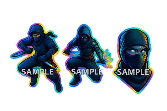 SHINOBI SPECTRUM – 3 holograhic ninja stiker
